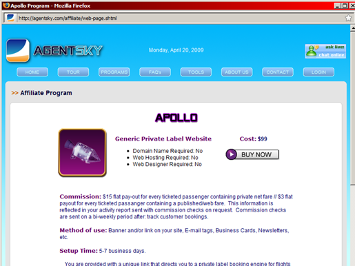 Apollo Page Screen Shot